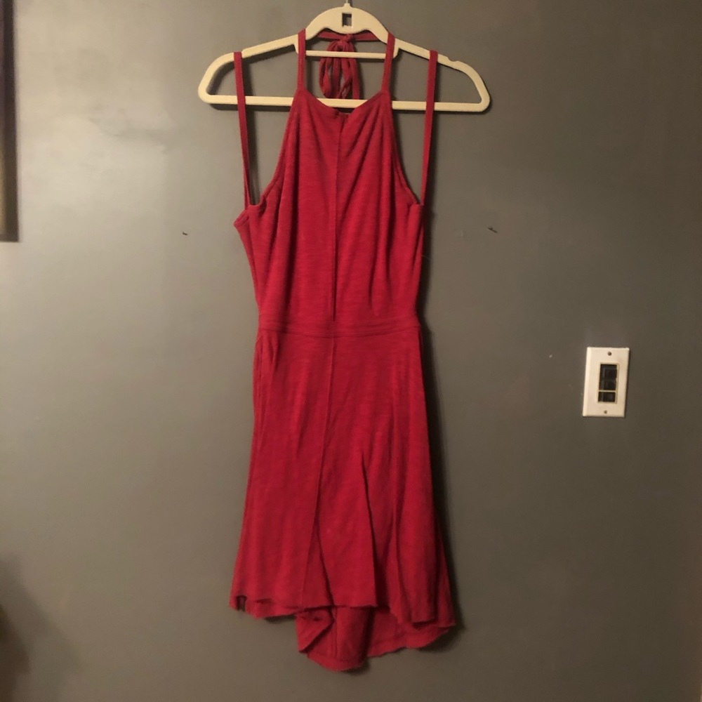 FP Beach Tie-Neck Backless Mini Dress
